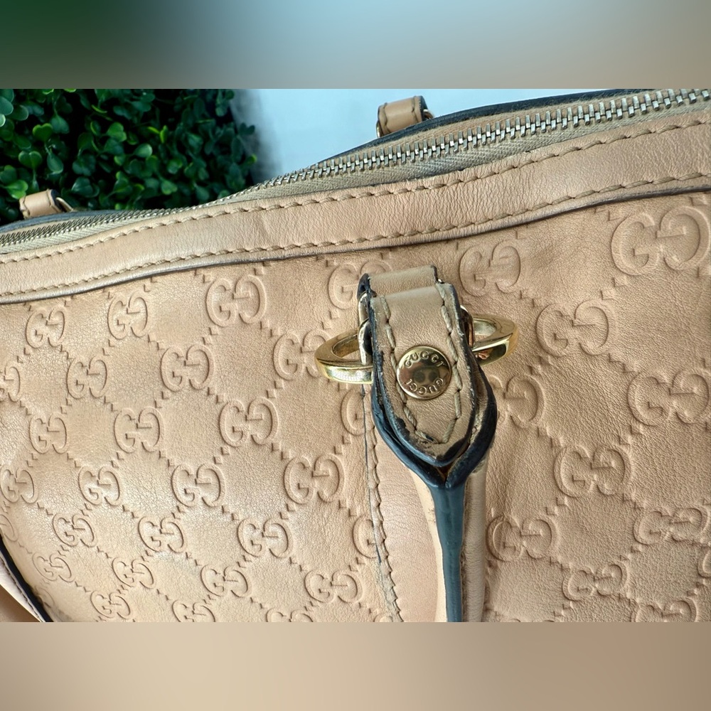 A- condition Gucci light pink leather Lovely Heart-Shaped tote bag + COA - Picture 3 of 10